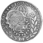  Монета Бразилия 1835 год 320     Биметалл (Серебро - Ниобиум)  UNC
