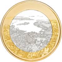(057) Монета Финляндия 2018 год 5 евро "Морской Хельсинки" 2. Диаметр 27,25 мм Биметалл  UNC