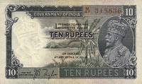 (№1928P-16a) Банкнота Индия 1928 год "10 Rupees" (Подписи: J)