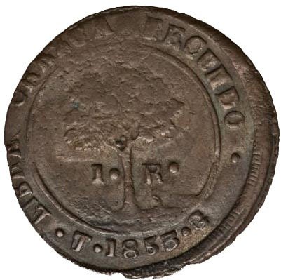 (№1853km18d) Монета Гондурас 1853 год 1 Real