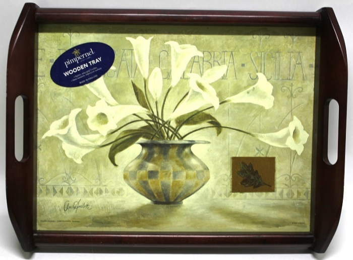 Поднос, дерево, пробка, 45*32 см., Pimpernel woden tray (сост. на фото)