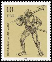 (1978-066) Марка Германия (ГДР) "Солдат с алебардой"    Государственный музей, Берлин III Θ