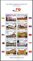 (№2007-2462) Лист марок Камбоджа 2007 год "Архитектура Сайтов", Гашеный