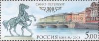 2003-032 Марка Россия Аничков мост  300 лет Санкт-Петербургу III O