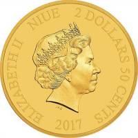 () Монета Остров Ниуэ 2017 год 250  ""   Биметалл (Платина - Золото)  AU