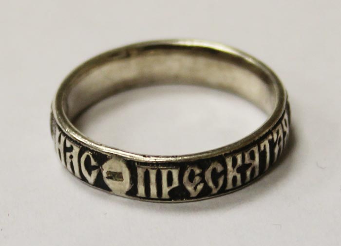 Кольцо, спаси и сохрани, серебро, 125