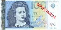 (,) Банкнота Эстония 1999 год 100 крон "Лидия Койдула"   UNC