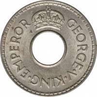 (№1934km1) Монета Фиджи 1934 год frac12; Penny