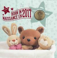 (2017, 5м) Набор монет Канада 2017 год "Родился в 2017"   Буклет