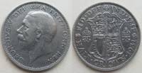 1931 Монета Великобритания 1/2 кроны Георг V Серебро Ag 500  XF