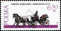 (1980-064) Марка Польша "Конное такси"    Гужевые повозки III Θ