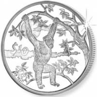 (№2006) Монета Сьерра-Леоне 2006 год 10 Dollars (Шимпанзе)