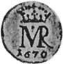 (№1670km70) Монета Польша 1670 год 1 Szeląg (12 Danarii)