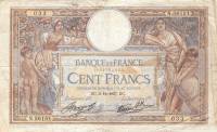 () Банкнота Франция 1937 год 100  ""   UNC