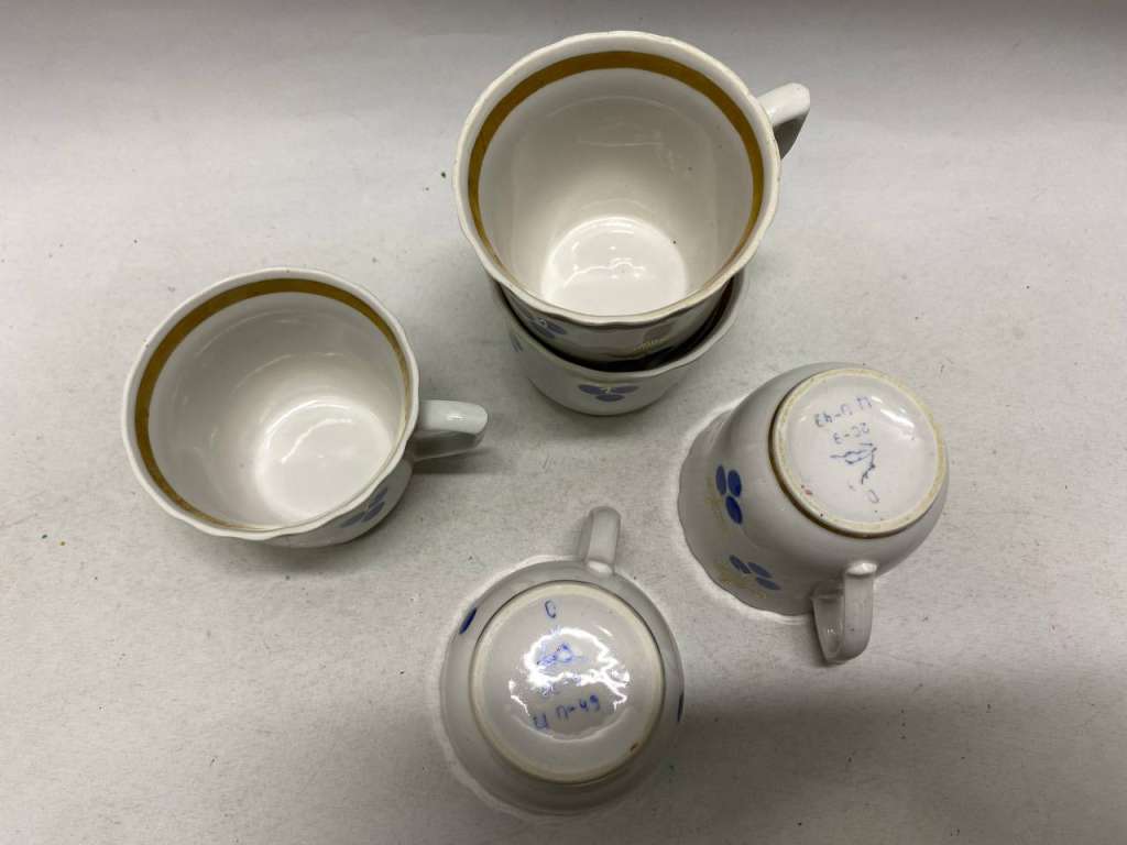 Чашка чайная Городница позолота, 5 шт