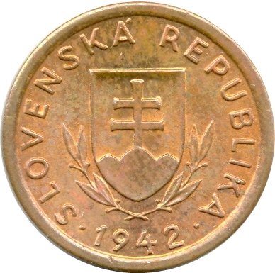  Монета Словакия 1939 год 10     Бронза  UNC