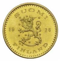 () Монета Финляндия 1926 год 100 марок ""   UNC