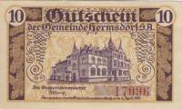 (№1919) Банкнота Германия 1919 год "10 Pfennig"