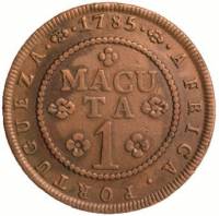 (№1783km20) Монета Ангола 1783 год 1 Macuta