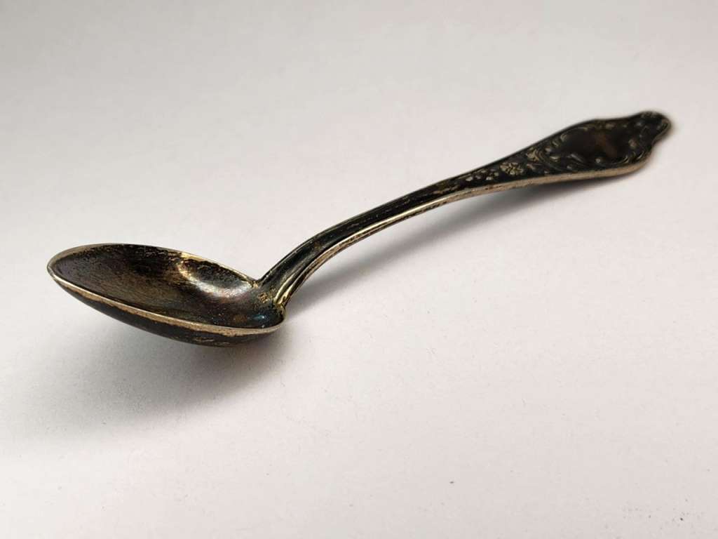 Ложечка для соли специй серебро 875 пробы