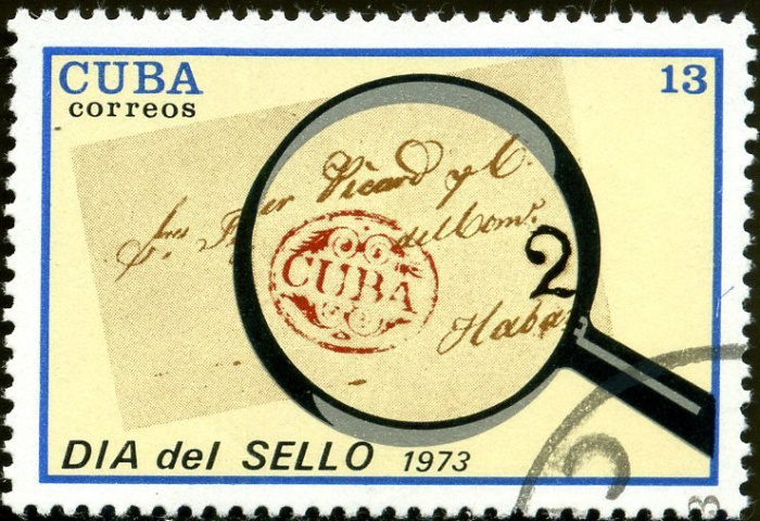 (1973-033) Марка Куба &quot;Штамп &quot;Куба&quot;&quot;    День почтовой марки III Θ