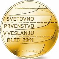 (№2011km105) Монета Словения 2011 год 100 Euro (Чемпионат Мира По Гребле В Бледе 2011)