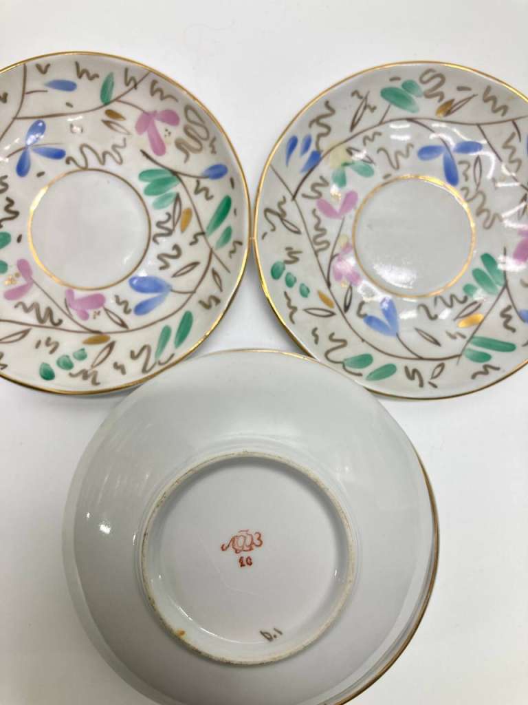 Кофейные блюдца, ЛФЗ, СССР, 6 шт