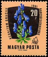 (1961-085) Марка Венгрия "Борец"    Лекарственные растения II Θ