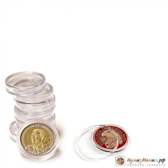 Капсула для монет из прозрачного пластика круглая 17 мм Leuchtturm