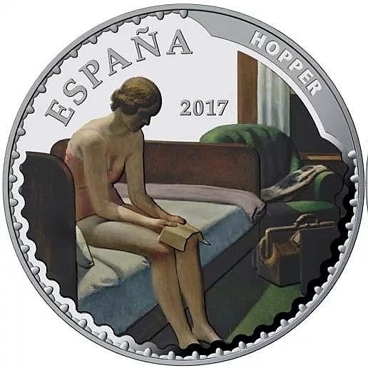 (№2017) Монета Испания 2017 год 50 Euro (Хоппер - Вимар)