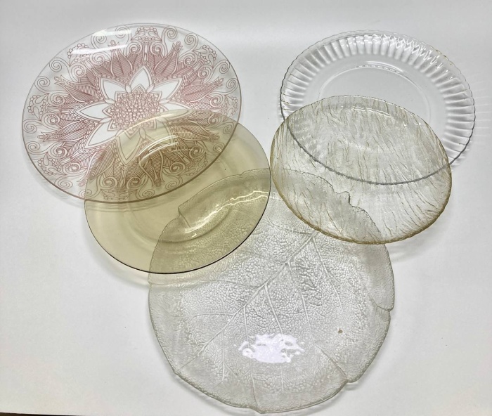 Блюдо, стекло, 5 шт