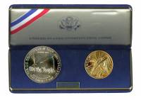 (1997, 4 м. unc и proof, 1 д. + 5 д.) Набор США 1997 год  Бейсболист Джеки Робинсон  UNC+PROOF