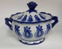 Конфетница, фарфор , гжель