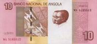 (2012) Банкнота Ангола 2012 год 10 кванза "Душ Сантуш и Агостиньо Нето"   UNC