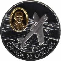 (1995) Монета Канада 1995 год 20 долларов ""  Серебро Ag 925, Позолота  PROOF