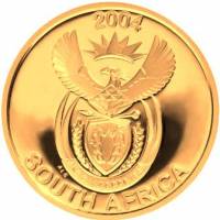 (№2004km388) Монета Южная Африка 2004 год 2 Rand (усилитель)