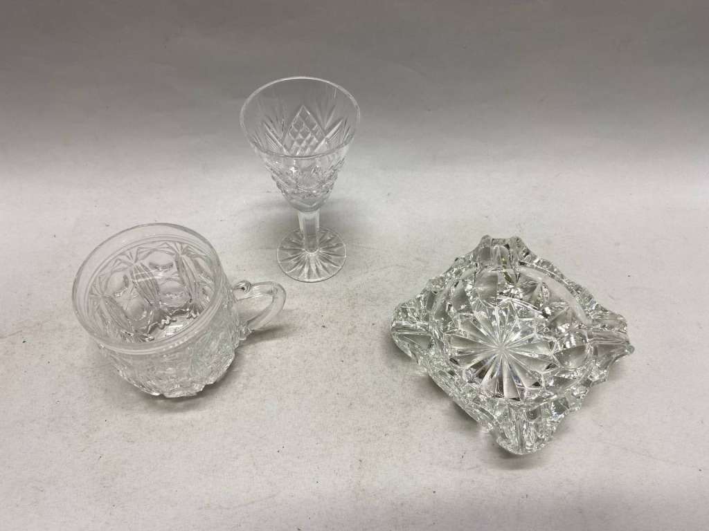 Пепельница, кружка, рюмка хрусталь