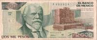 (1987) Банкнота Мексика 1987 год 2 000 песо "Хусто Сьерра"   VF