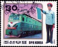 (1987-087) Марка Северная Корея "Униформа (4)"   Униформа ЖД III Θ