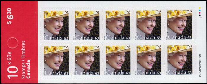(№2013-3060) Лист марок Канада 2013 год &quot;Королева&quot;, Гашеный