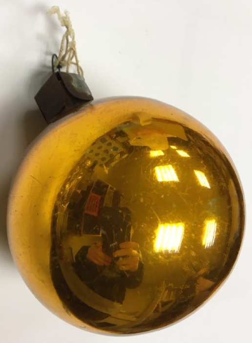 Ёлочная игрушка "Золотой шар" (сост. на фото)