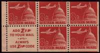 Лист марок США 1962 год "Реактивный самолет над Капитолием", Гашеный
