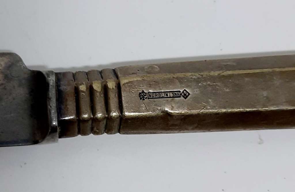 Нож Norblin, металл, серебрение, длина - 26 см., Варшава (сост. на фото)