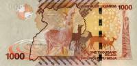 (2010) Банкнота Уганда 2010 год 1 000 шиллингов "Антилопы"   UNC