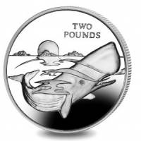 (№2016) Монета Британская Антарктическая территория 2016 год 2 Pounds (165-летию со дня Моби Дик)