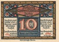 (№1921) Банкнота Германия 1921 год "10 Pfennig"