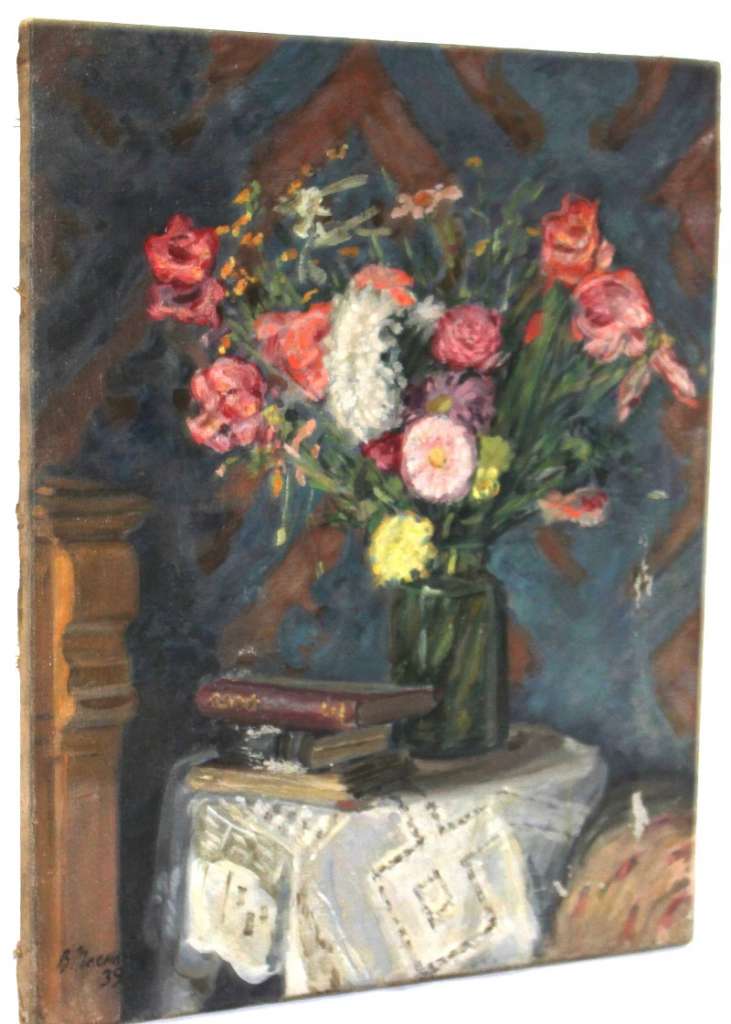 Картина маслом, 30*50 см., 1939г.,  деревянная рама, авт. Виктор Чеснойц (сост. на фото)