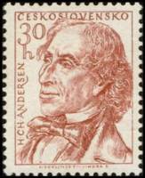 (1955-049) Марка Чехословакия "Г. Андерсен"    Деятели культуры и науки III O