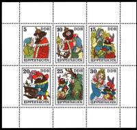 (1976-084) Лист (6 м 2х3) Германия (ГДР) "Сказка"    Румпельштильцхен III Θ