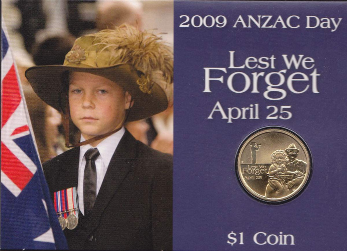 (2009) Монета Австралия 2009 год 1 доллар &quot;День АНЗАК&quot;  Бронза  Буклет